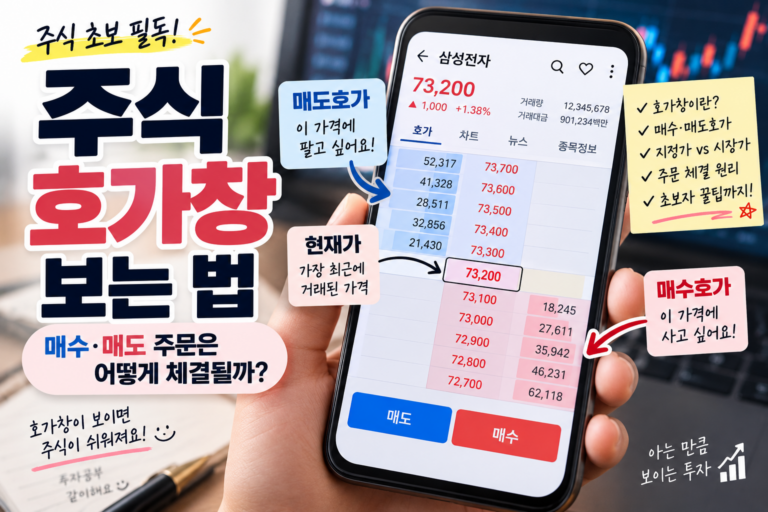 주식 호가창 보는 법|매수·매도 주문과 체결 원리 쉽게 알아보기 4 호가창 보는법