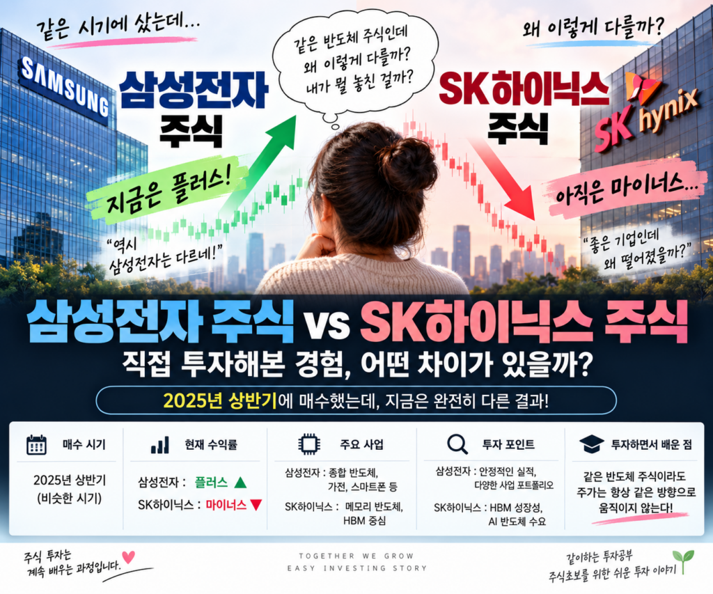 삼성전자 주식 vs SK하이닉스 주식, 어떤 차이가 있을까? 직접 투자해본 경험