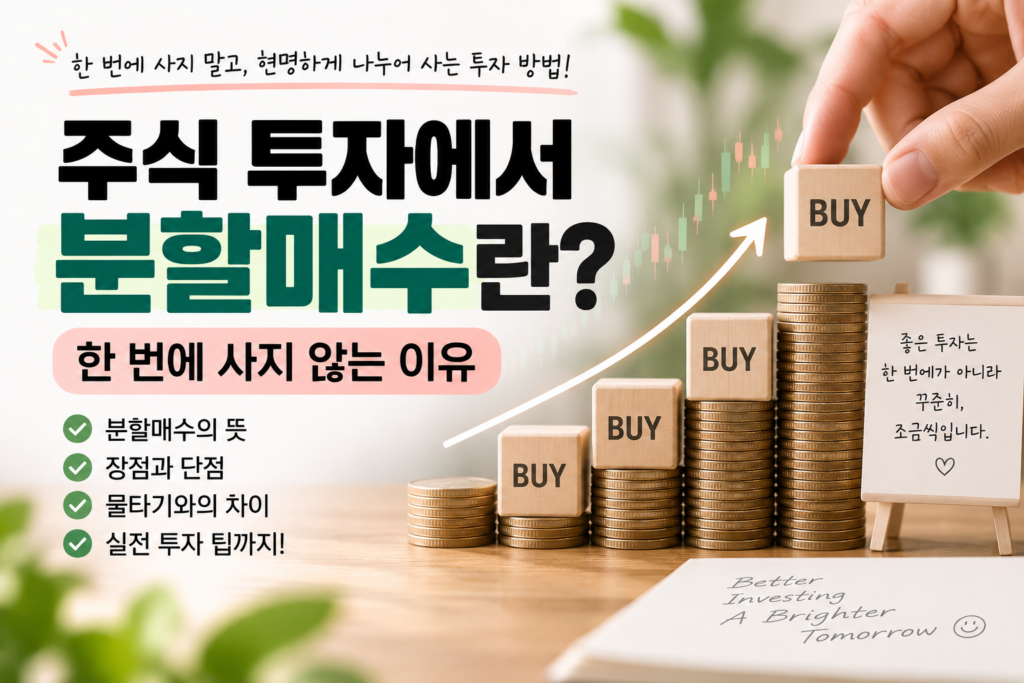 주식 투자에서 분할매수란? 한 번에 사지 않는 이유 1 분할매수 썸네일