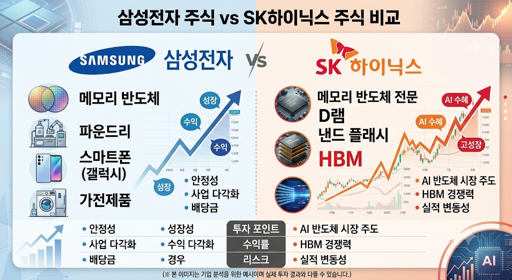 삼성전자 SK하이닉스 주식 비교